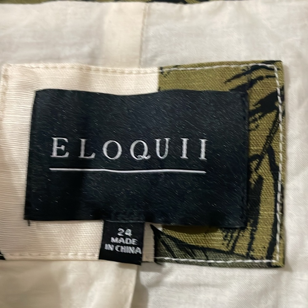 NWT Eloquii Meghan’s White Leaf Suit Set On The View Size 24 - Picture 11 of 12